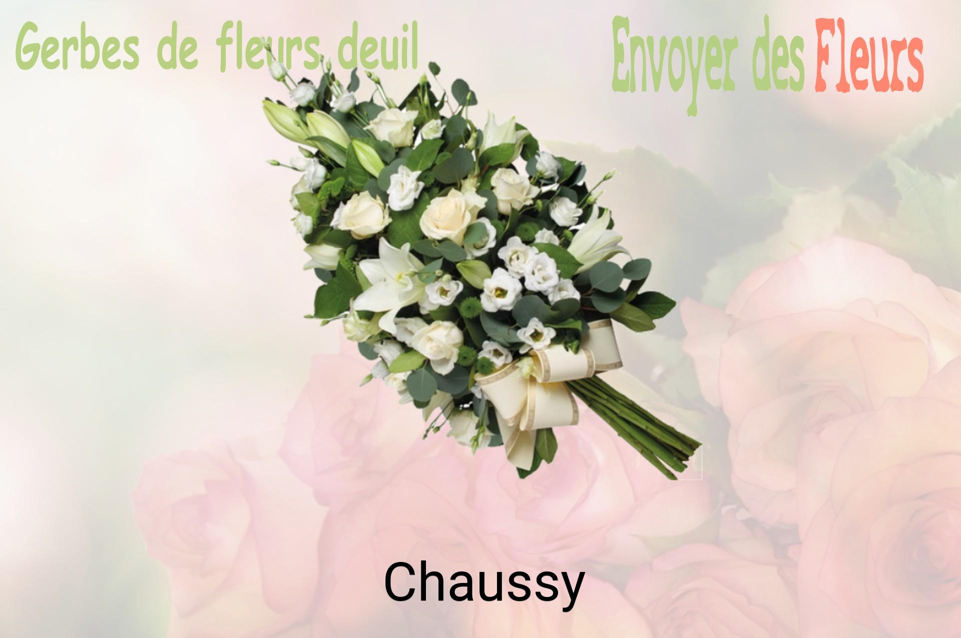 Gerbe de fleurs de deuil livrée à Chaussy
